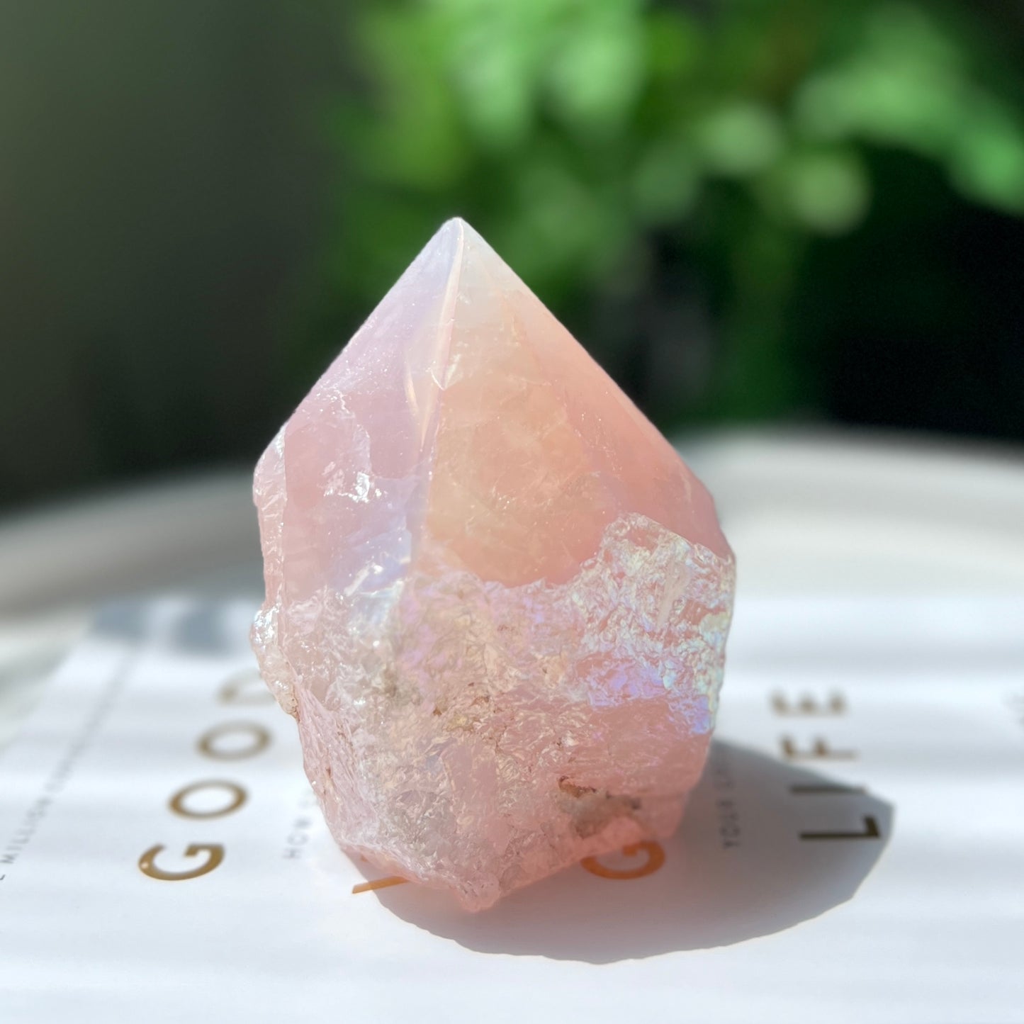 Rose Aura Point 粉晶天使光水晶