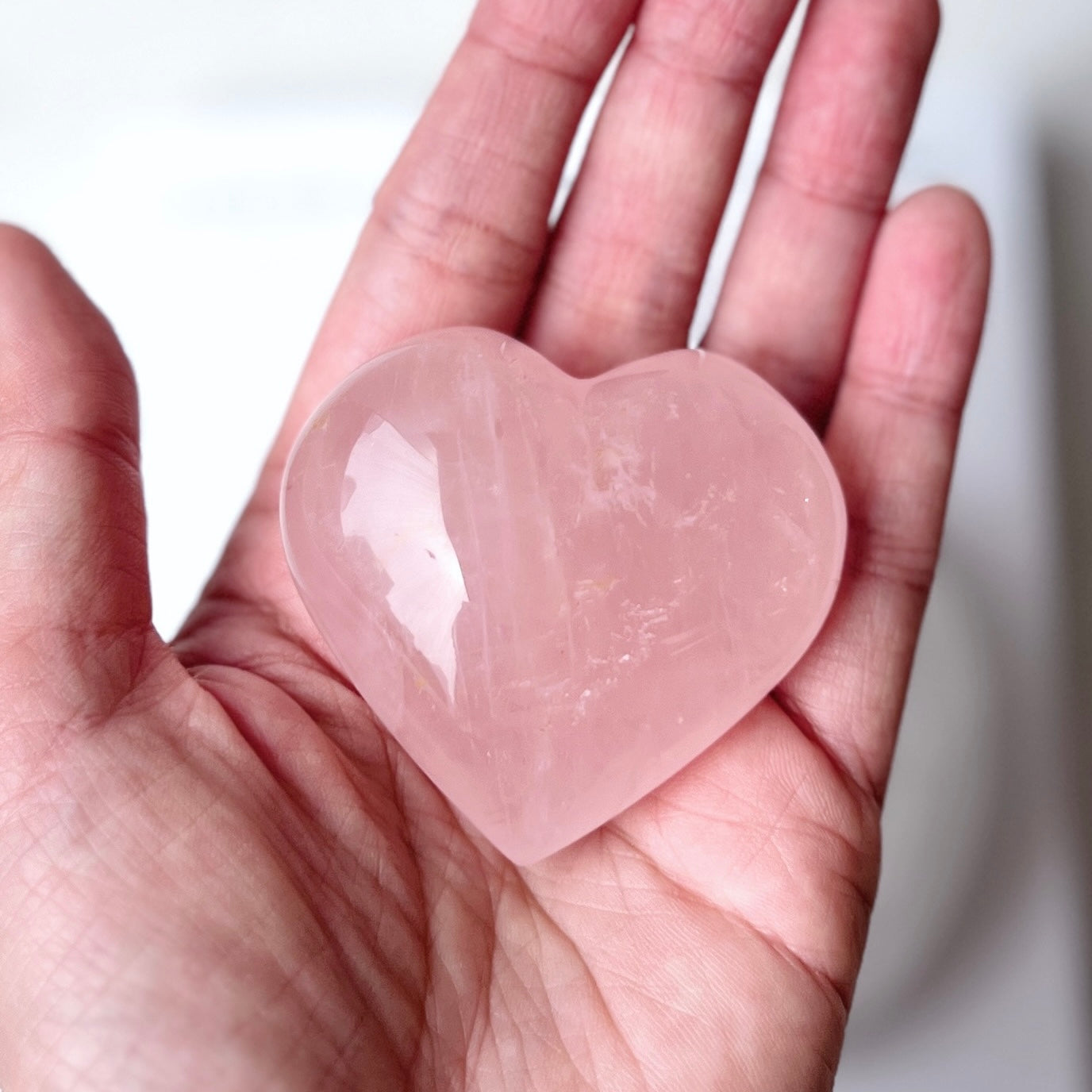 Rose Quartz Puff Heart 5cm 粉晶
