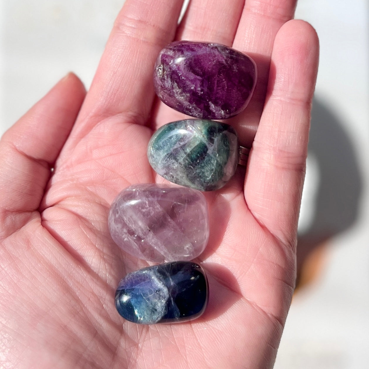 Fluorite Tumble stone 螢石