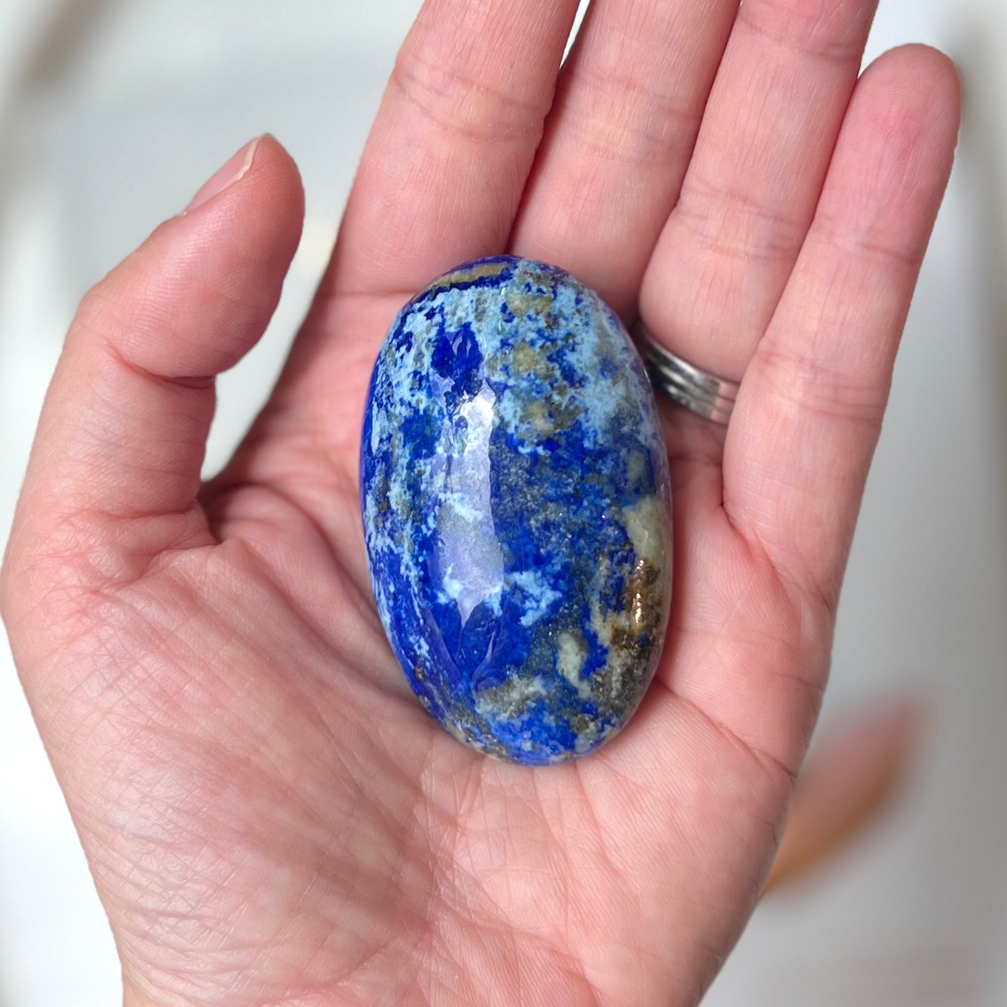 Lapis Lazuli Palm Stone 青金石
