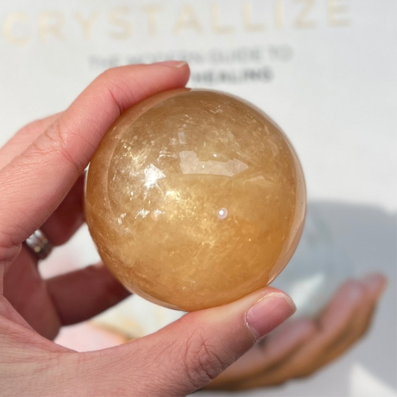 Honey Calcite Sphere 蜂蜜方解石