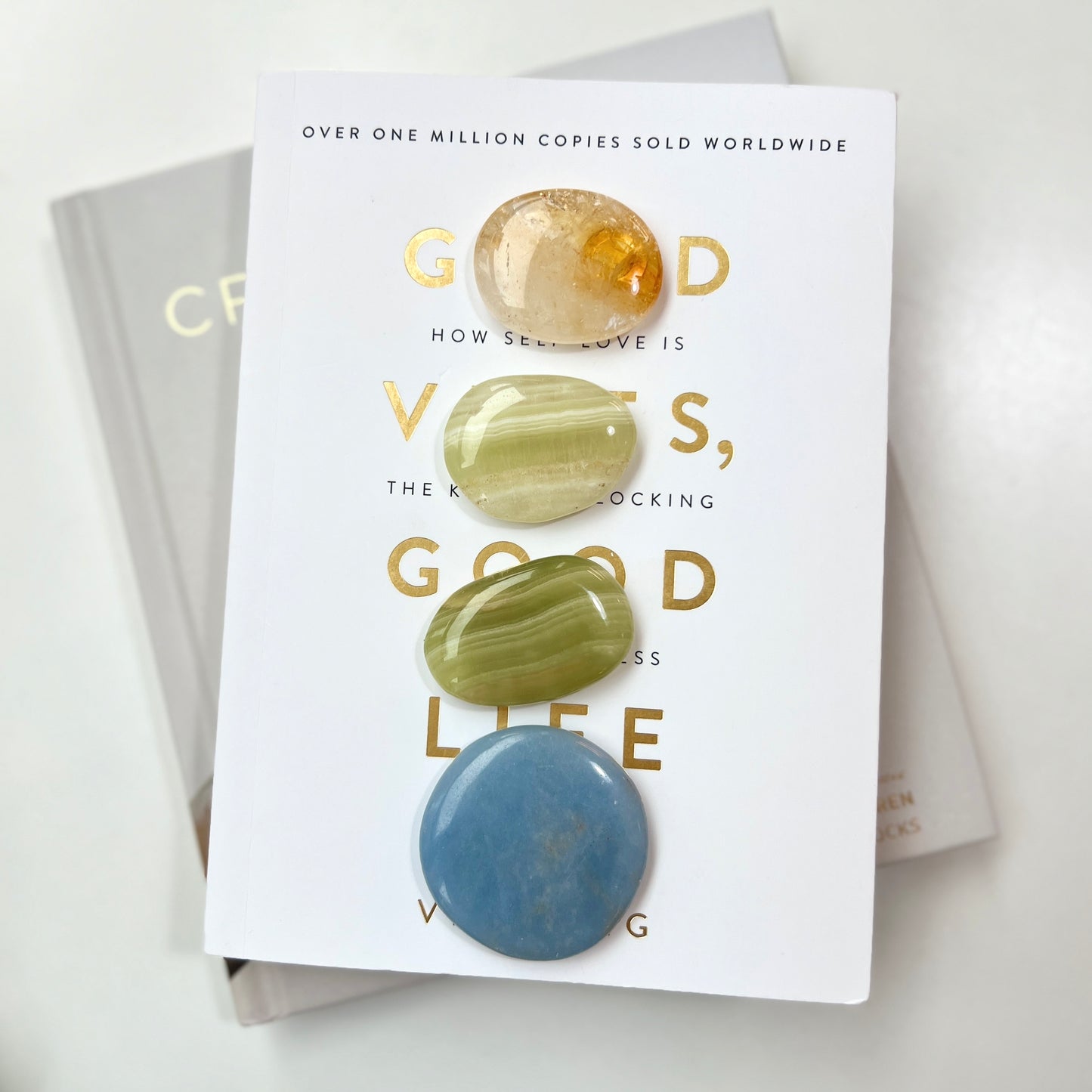 Angelite Palm stone 天使石