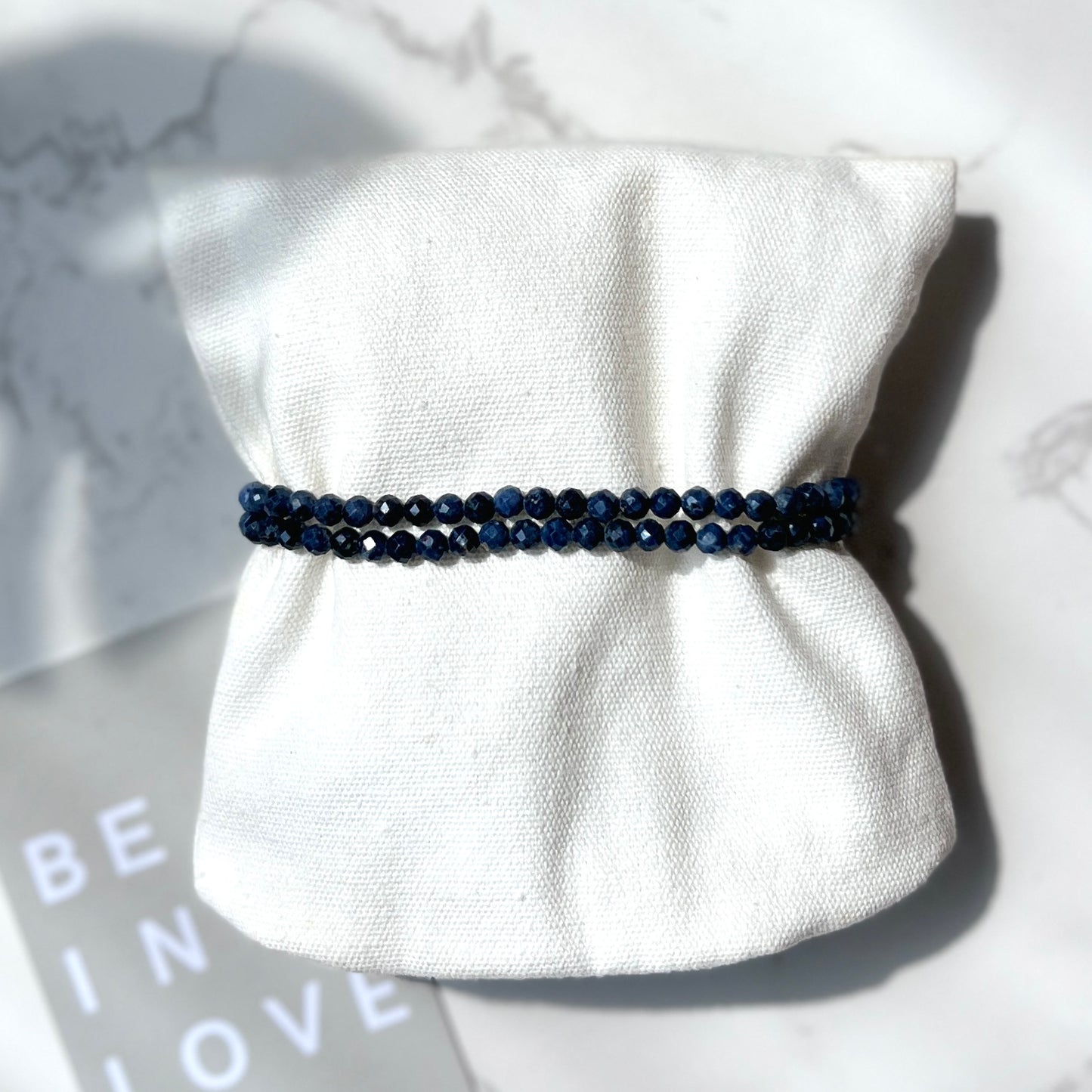 September Birthstone 9月誕生石 - Sapphire Facet Bracelet 4mm 藍寶石