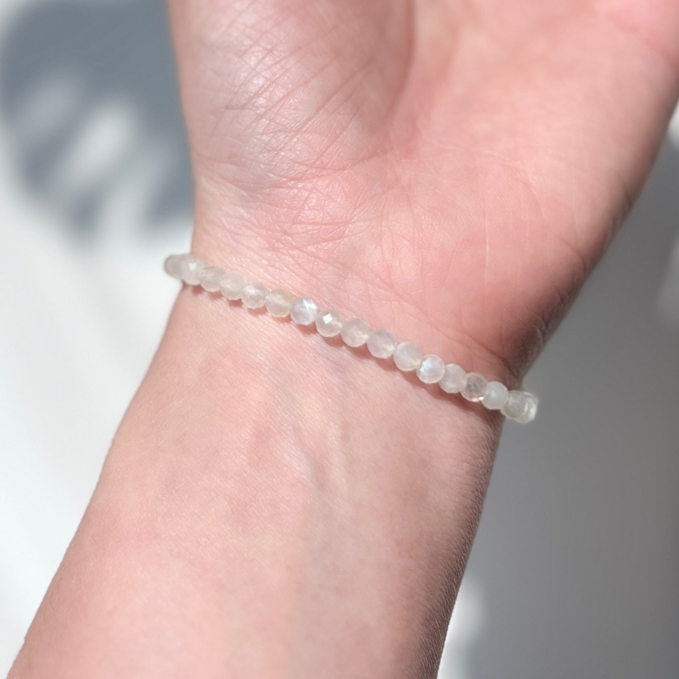 June Birthstone 6月誕生石 - Moonstone Faceted Bracelet 4mm 月亮石