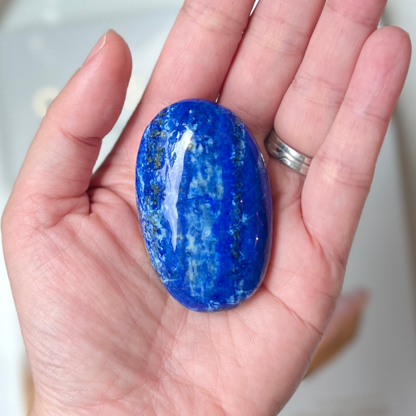 Lapis Lazuli Palm Stone 青金石