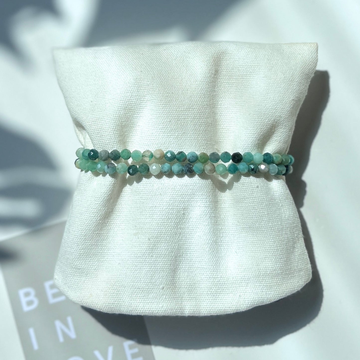 May Birthstone 5月誕生石 - Emerald Faceted Bracelet 4mm 祖母綠