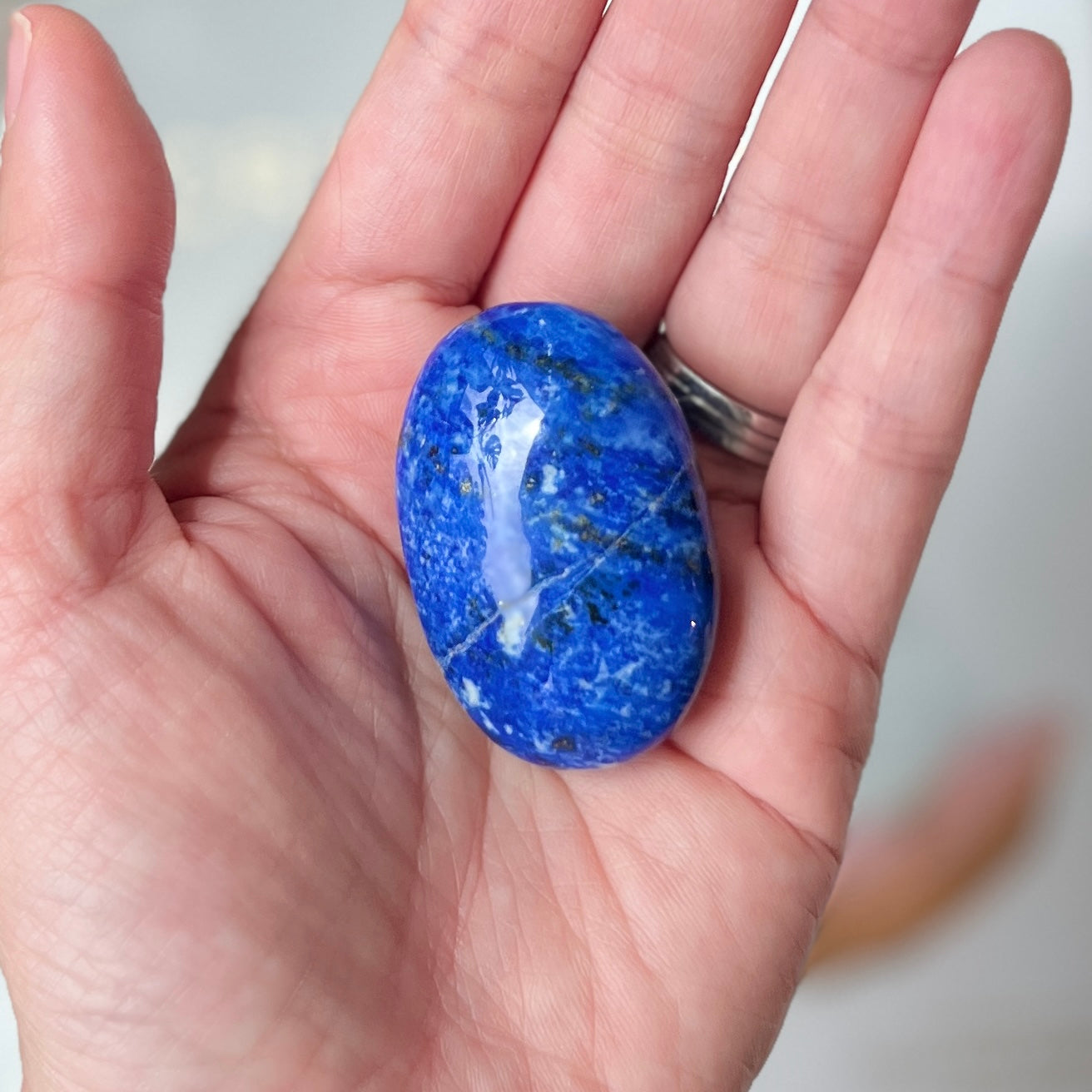 Lapis Lazuli Palm Stone 青金石