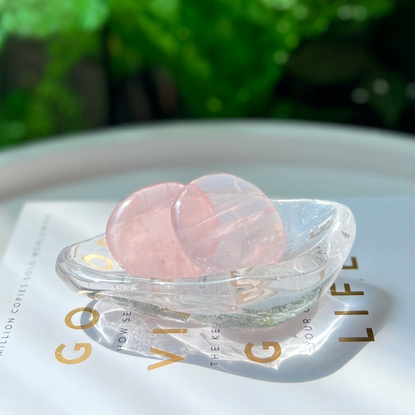 Rose Quartz Palm Stone 粉晶