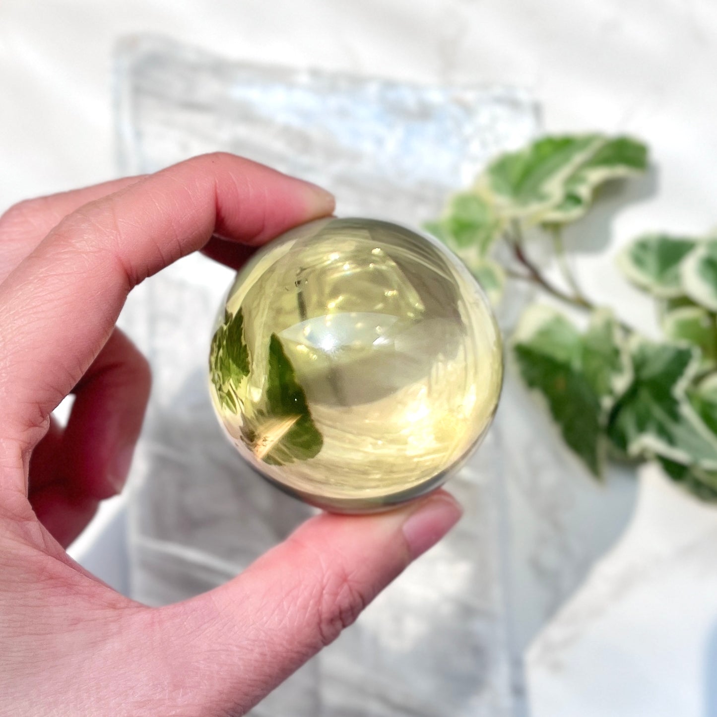 Natural Citrine Sphere 天然黃水晶