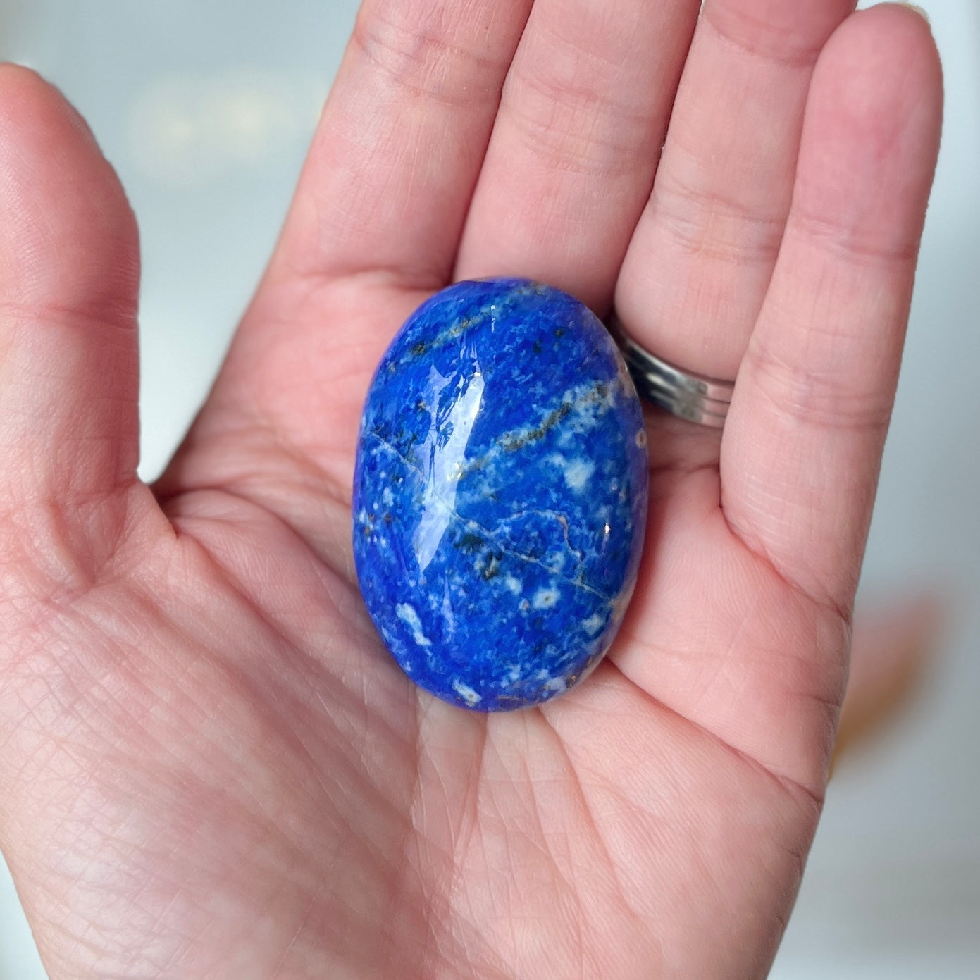Lapis Lazuli Palm Stone 青金石