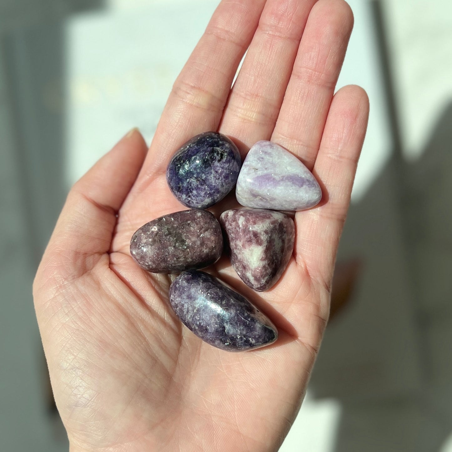 Lepidolite Tumble stone 紫鋰雲母