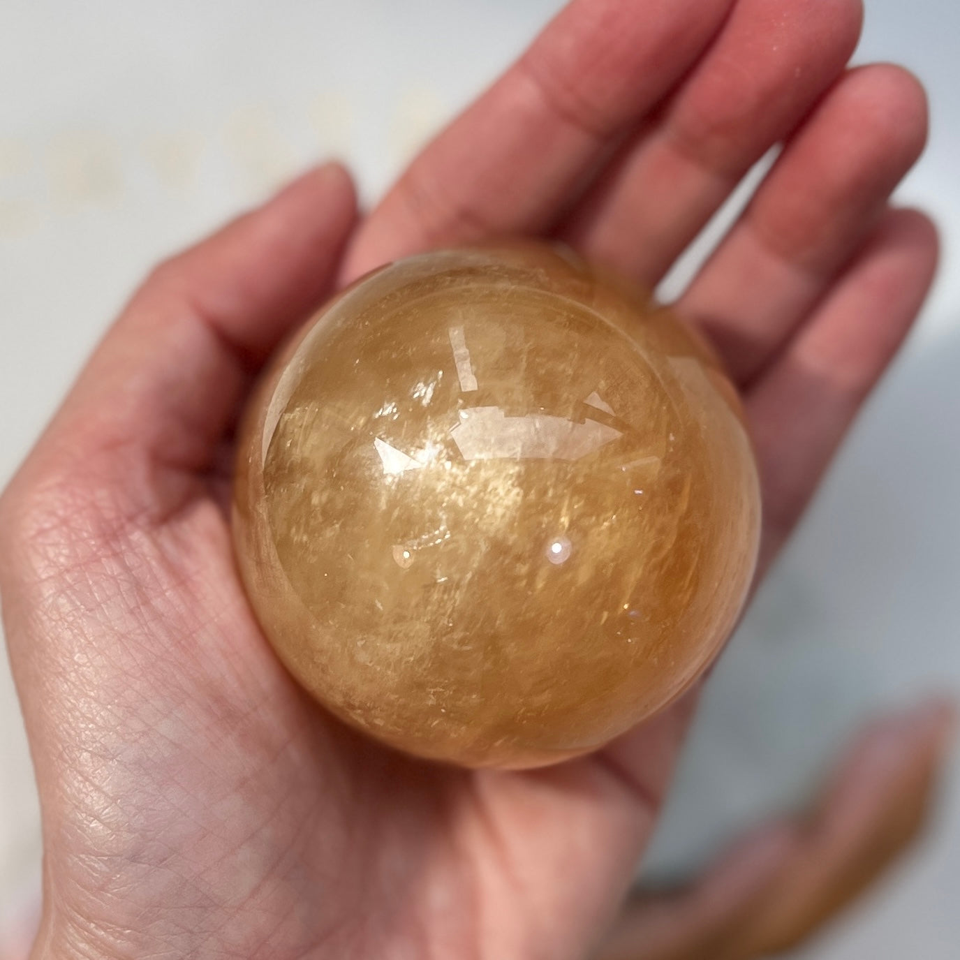 Honey Calcite Sphere 蜂蜜方解石