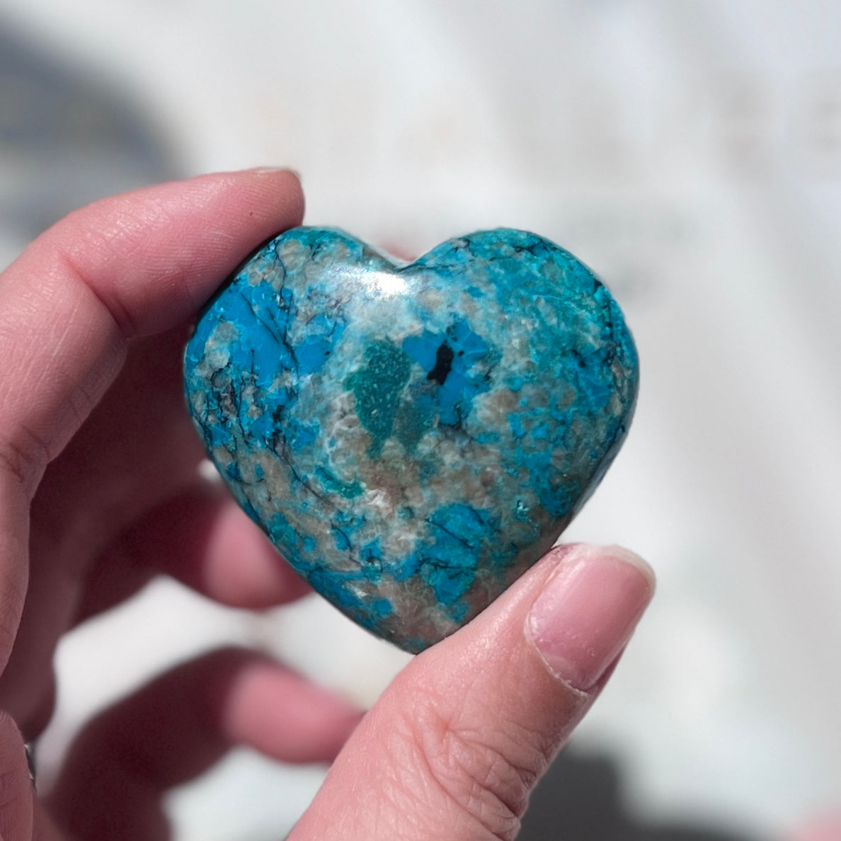 Chrysocolla Heart 鳳凰石