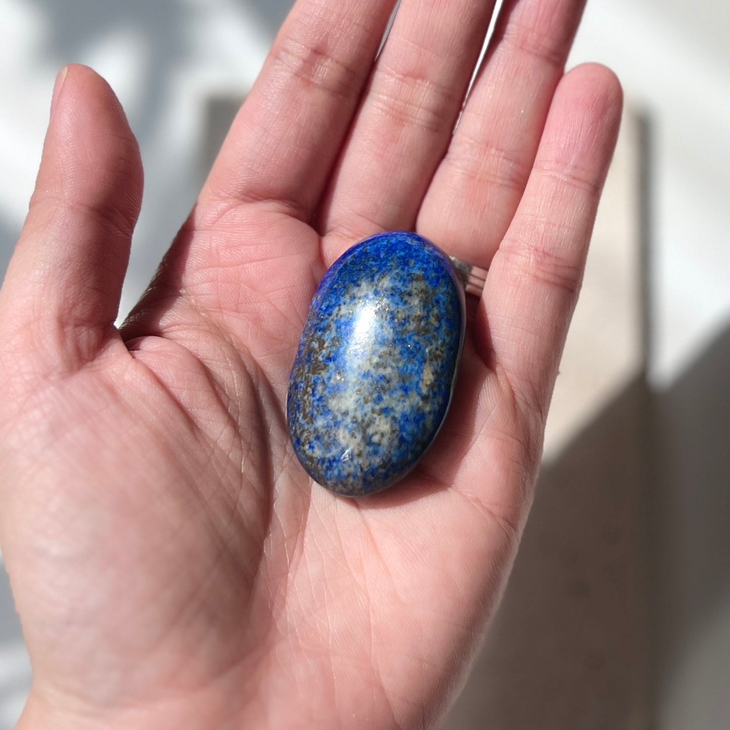 Lapis Lazuli Palm Stone 青金石