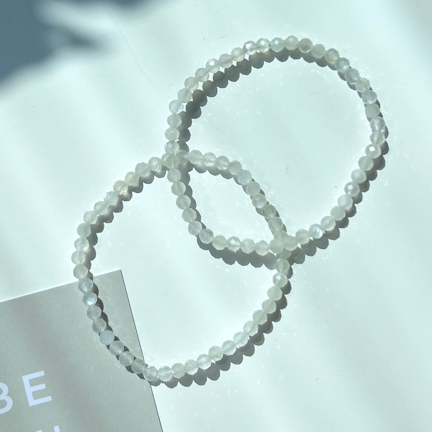 June Birthstone 6月誕生石 - Moonstone Faceted Bracelet 4mm 月亮石