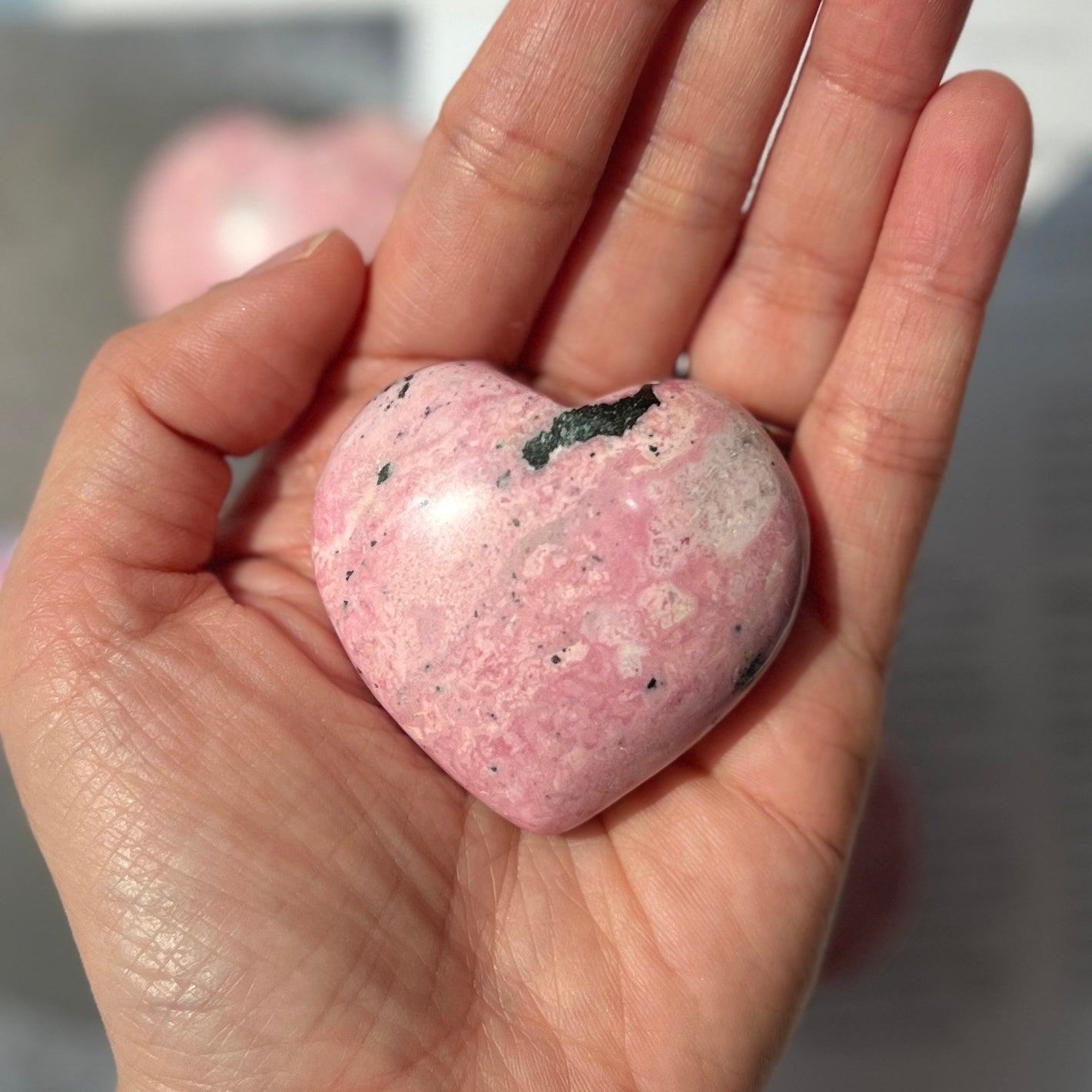 Rhodonite Heart 薔薇輝石