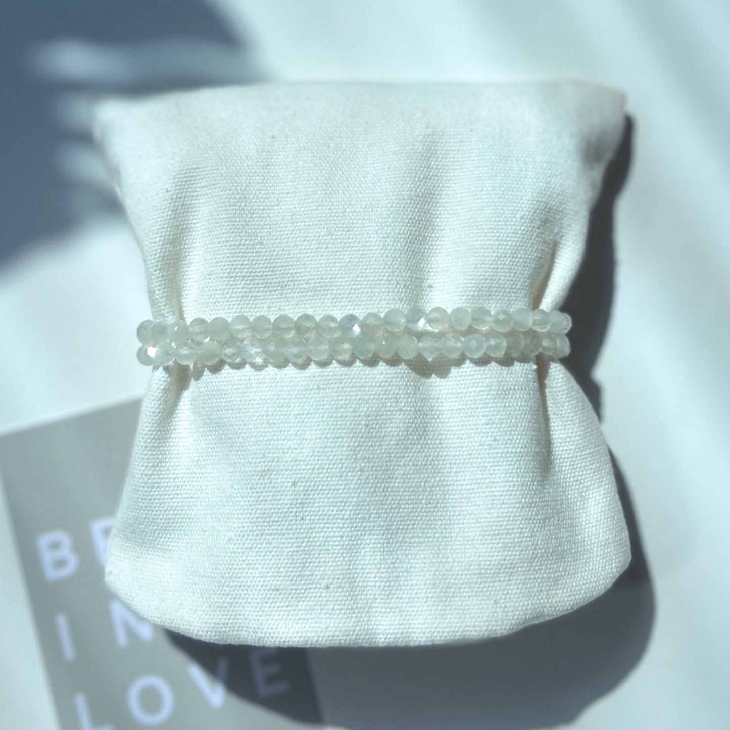 June Birthstone 6月誕生石 - Moonstone Faceted Bracelet 4mm 月亮石