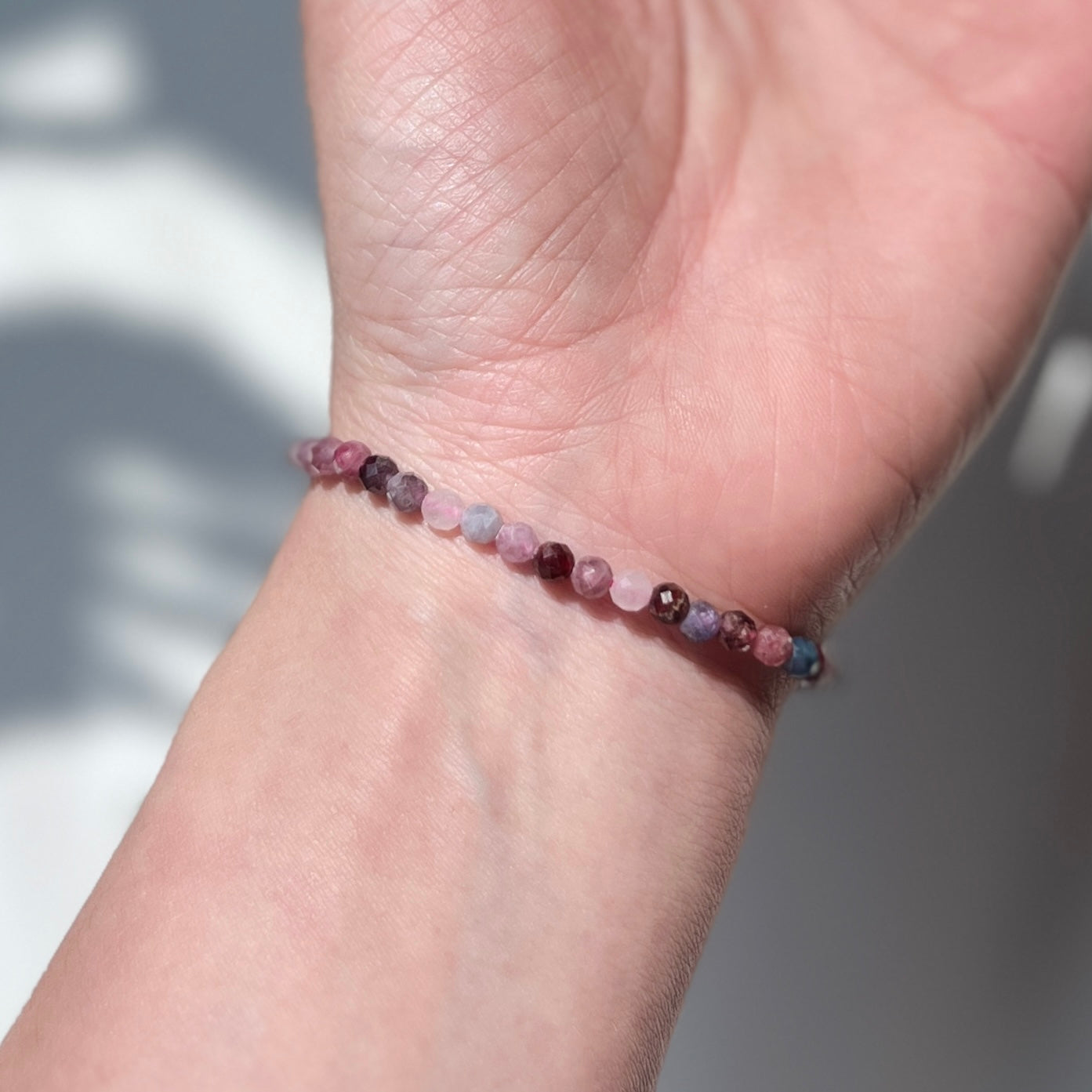 August Birthstone 8月誕生石 - Spinel Faceted Bracelet 4mm 尖晶石