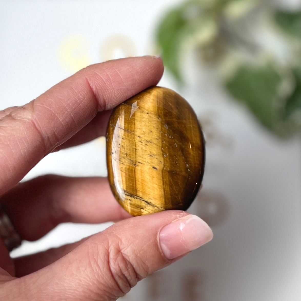 Tiger’s Eye Palm Stone 虎眼石