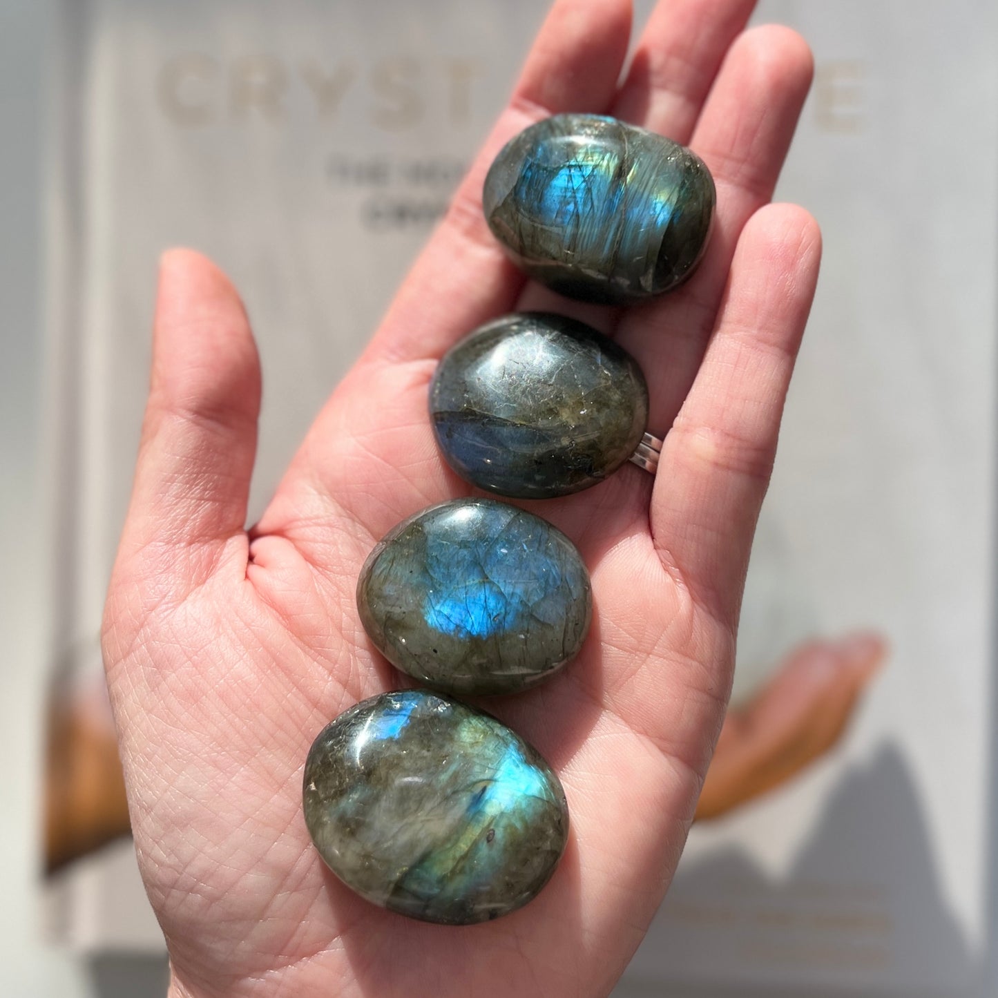 Labradorite Palm Stone 拉長石