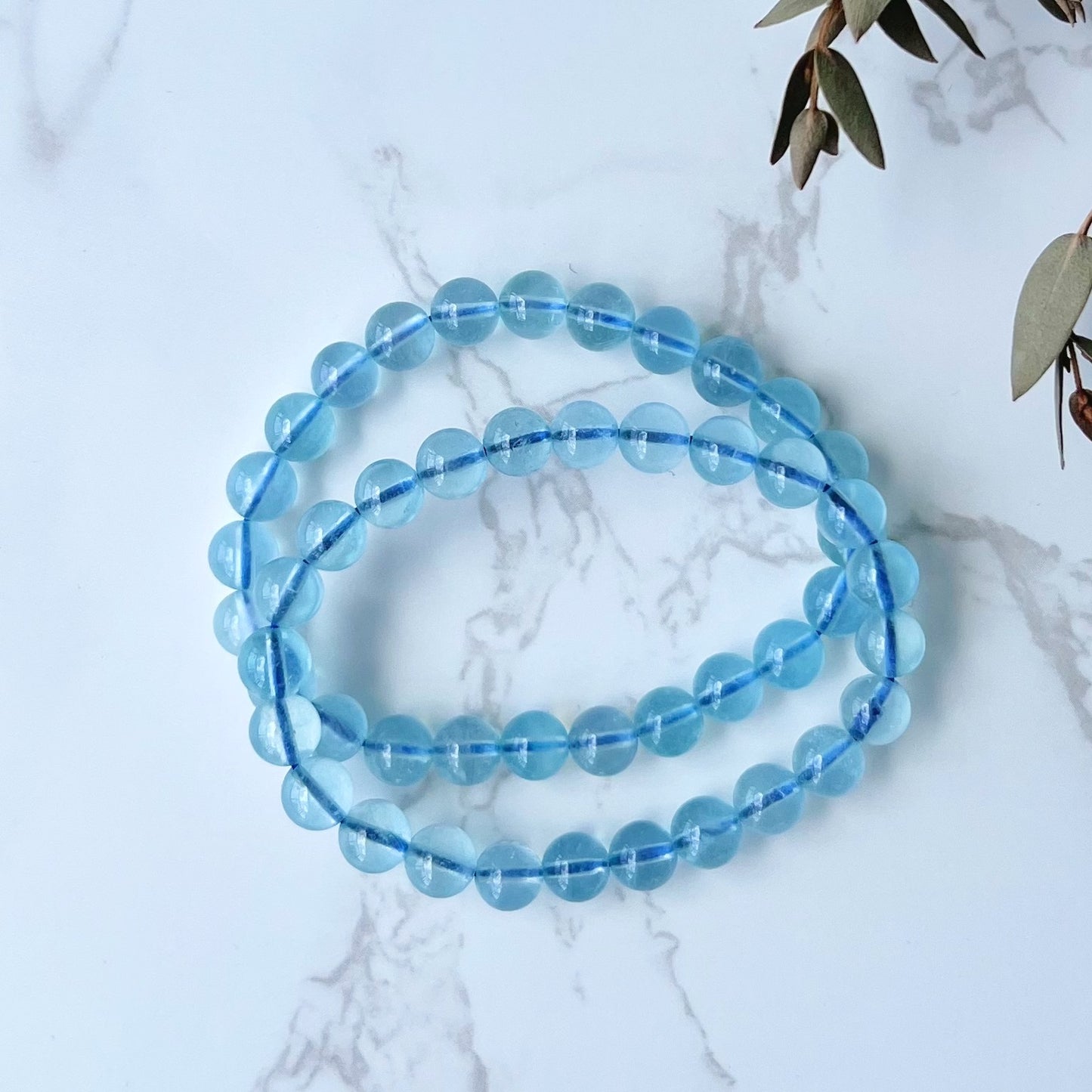 Aquamarine bracelet 7mm 海藍寶