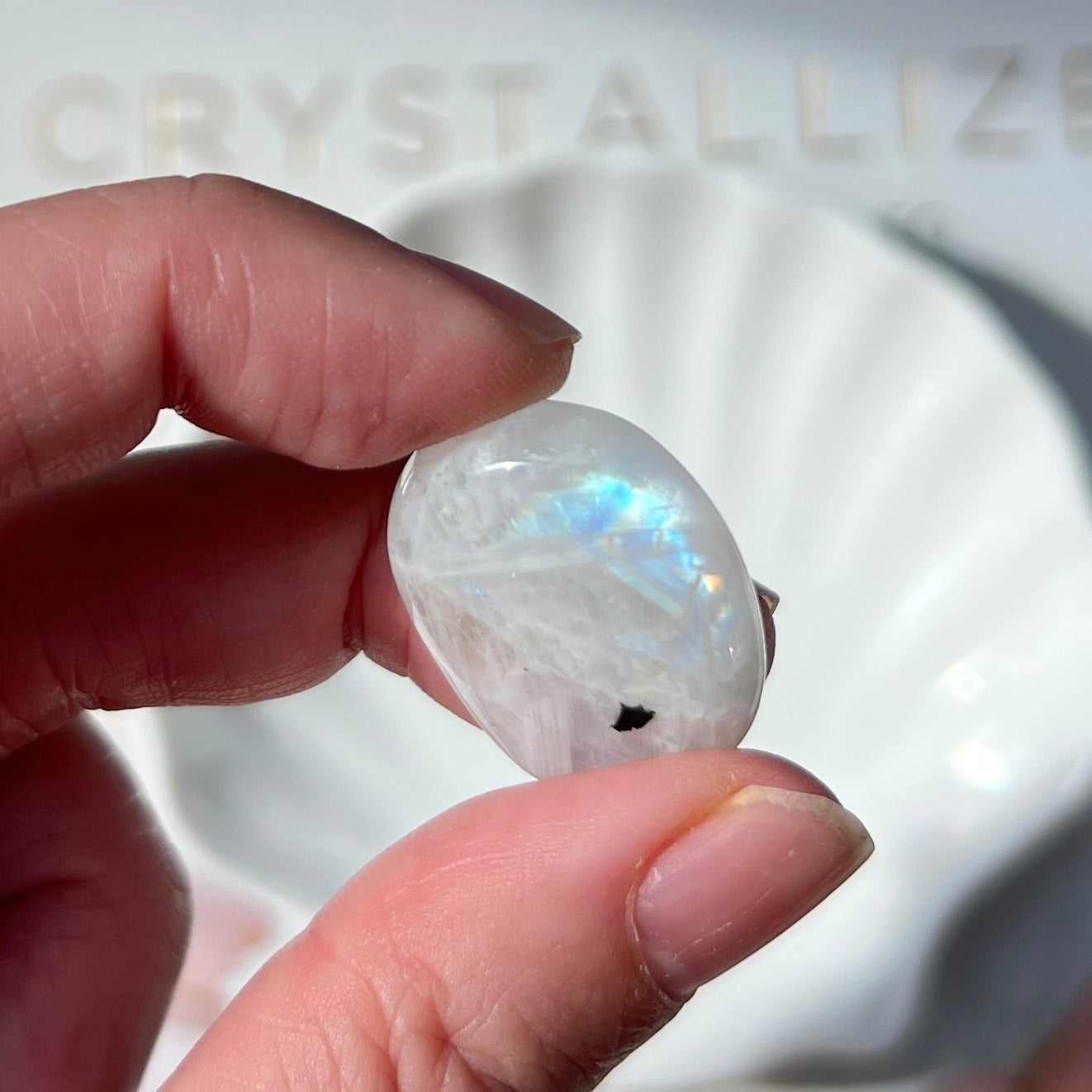 Rainbow Moonstone Tumble Stone (High Quality) 月光石