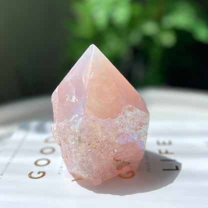 Rose Aura Point 粉晶天使光水晶