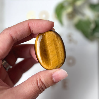 Tiger’s Eye Palm Stone 虎眼石