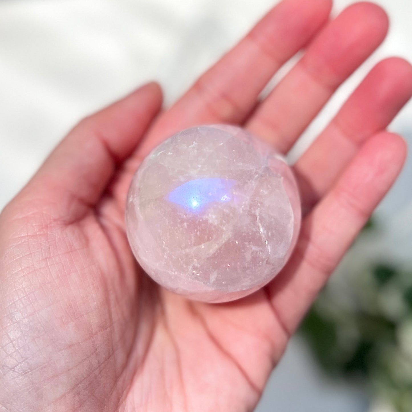 Rose Aura Sphere 粉晶天使光水晶