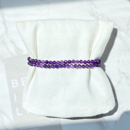 Amethyst Facet Bracelet 4mm 紫水晶