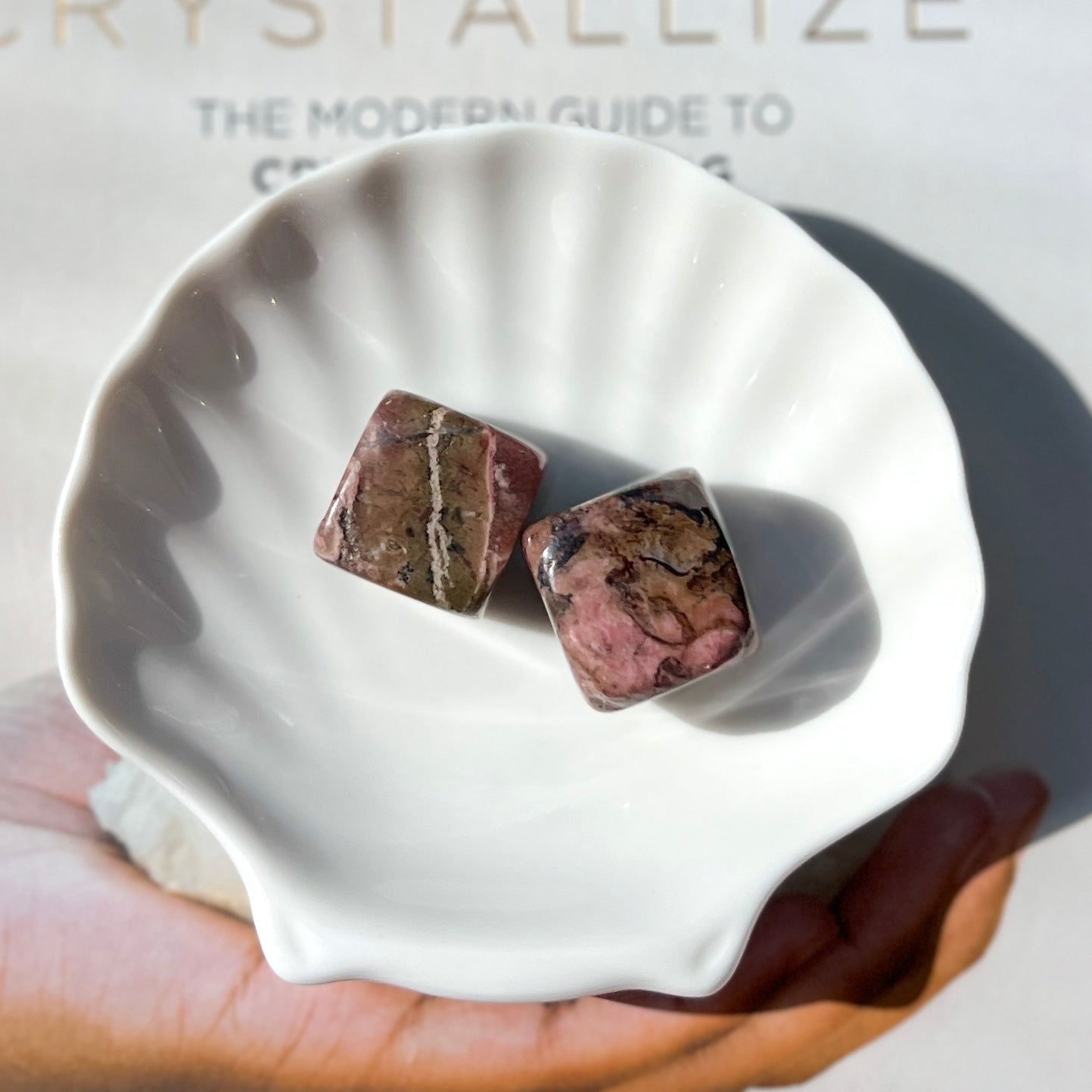 Rhodonite Cube Tumble Stone 薔薇輝石