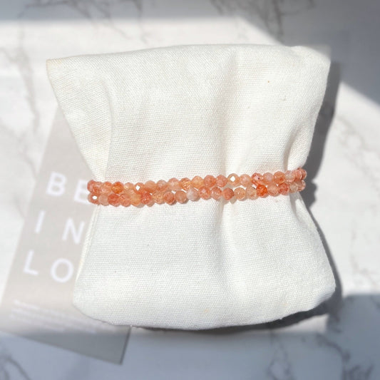 Sunstone Facet Bracelet 4mm 太陽石