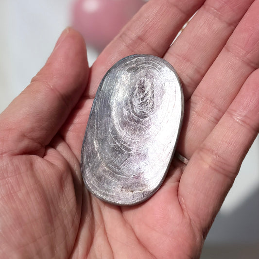 Gem Lepidolite Palm Stone 紫鋰雲母