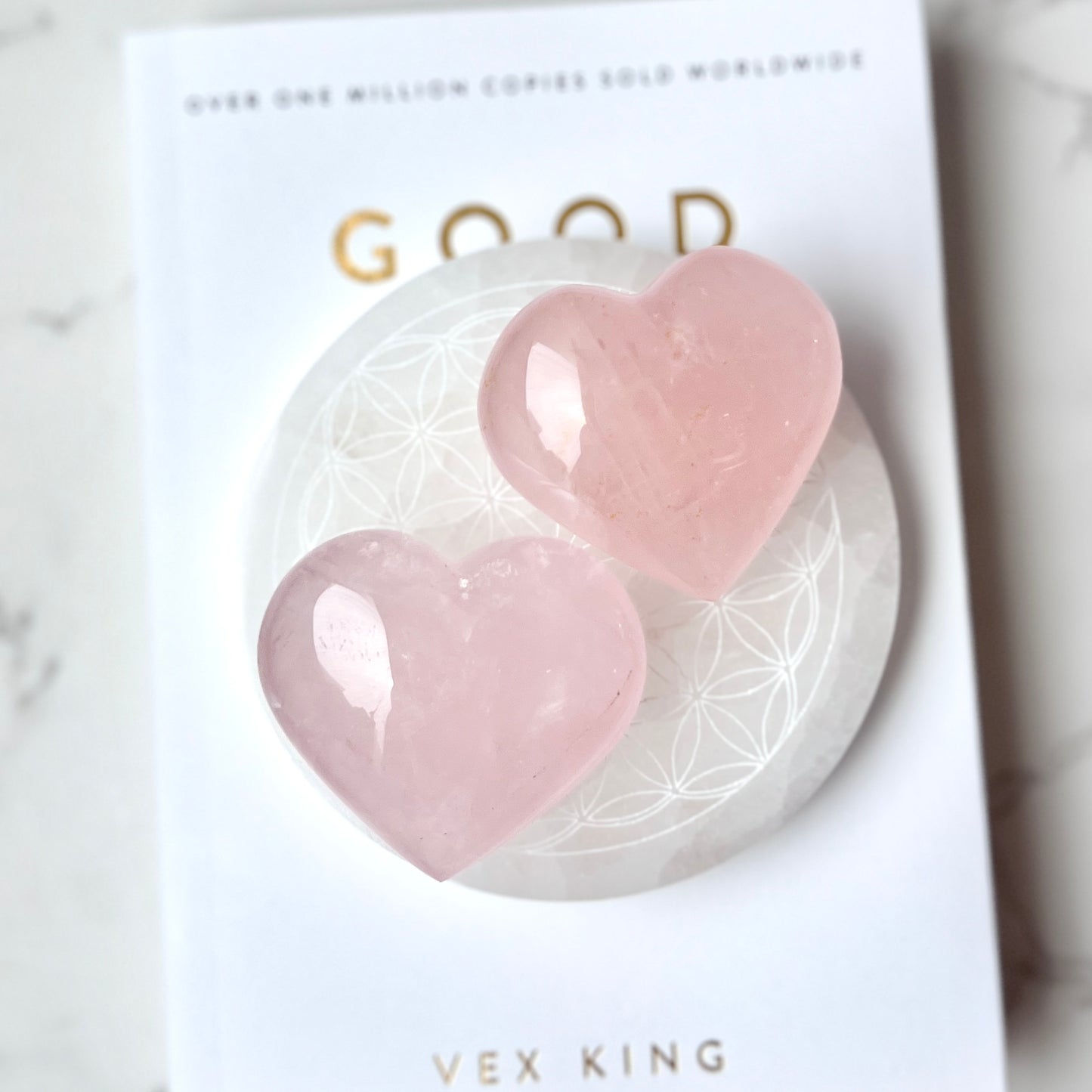 Rose Quartz Puff Heart 5cm 粉晶