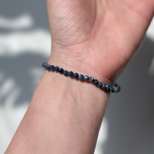 September Birthstone 9月誕生石 - Sapphire Facet Bracelet 4mm 藍寶石