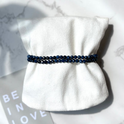 September Birthstone 9月誕生石 - Sapphire Facet Bracelet 4mm 藍寶石