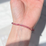Pink Tourmaline Facet Bracelet 4mm (TO-BR4-01)