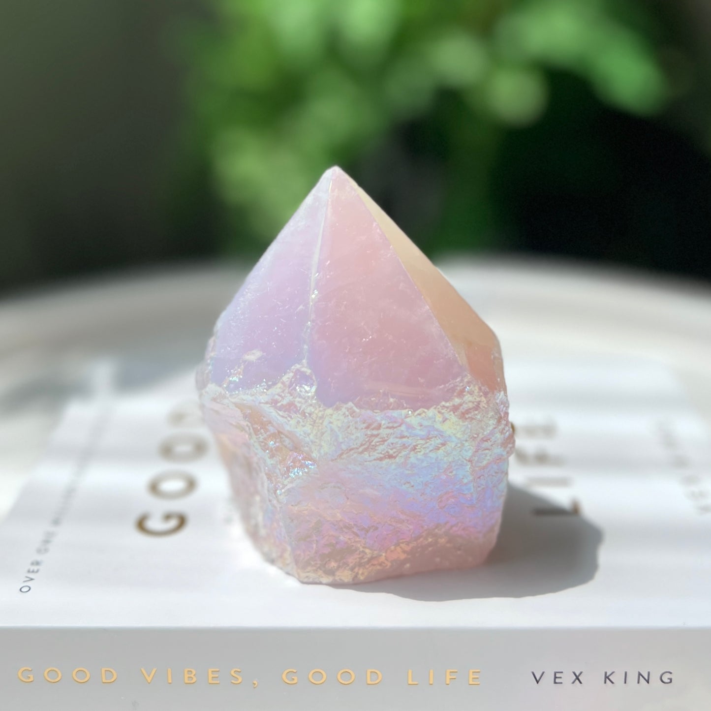 Rose Aura Point 粉晶天使光水晶