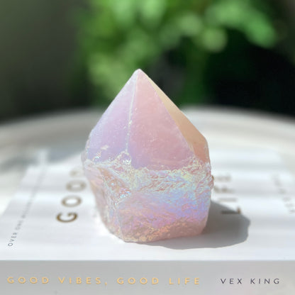 Rose Aura Point 粉晶天使光水晶