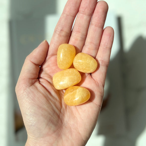Orange Calcite Tumble stone (OC-TS01)