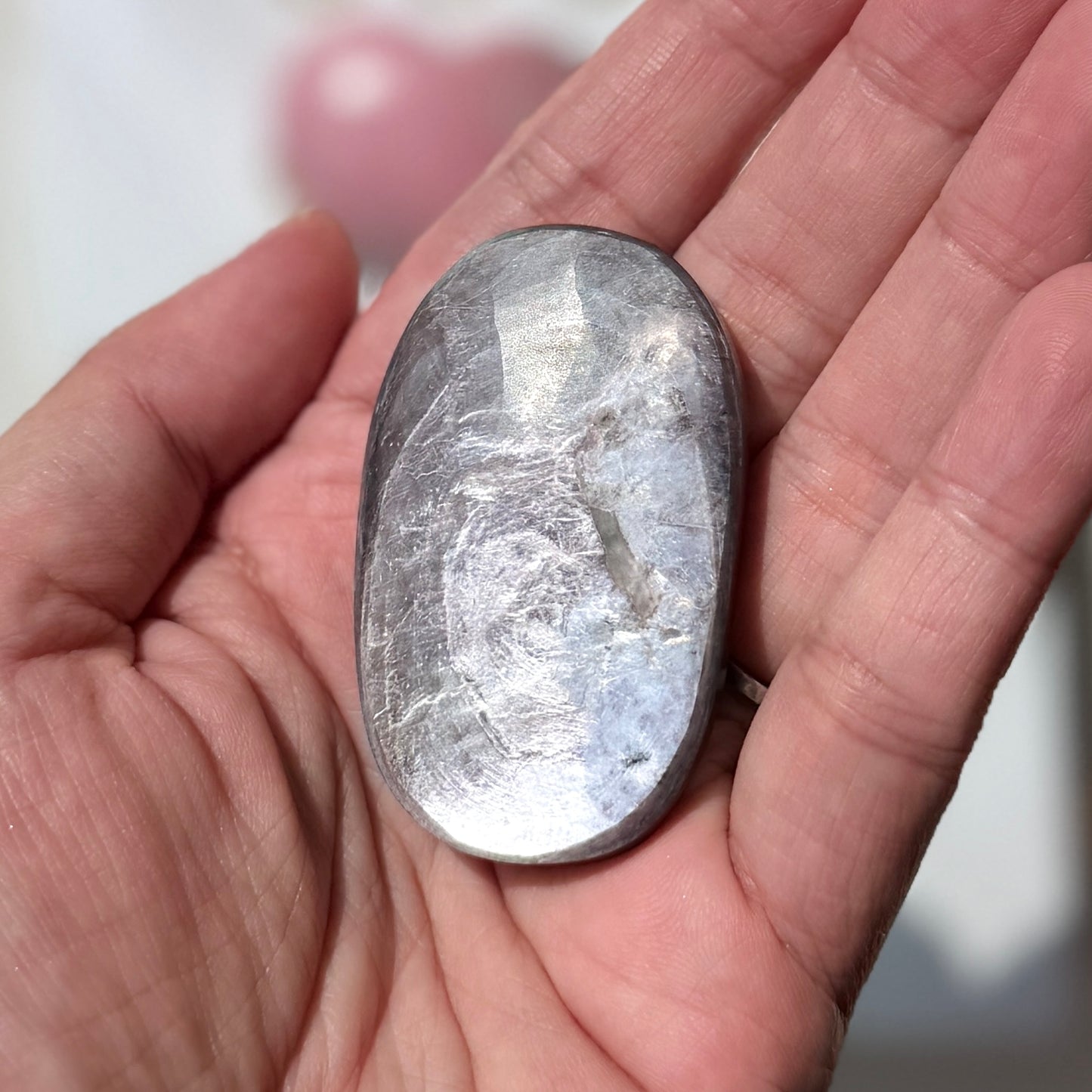 Gem Lepidolite Palm Stone 紫鋰雲母
