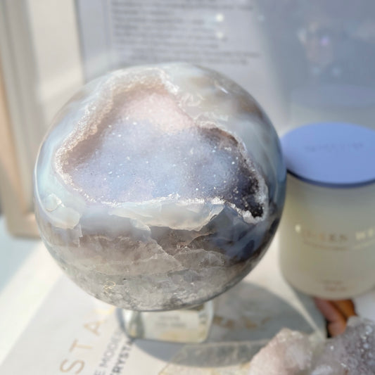 Druzy Agate sphere 11cm 瑪瑙球