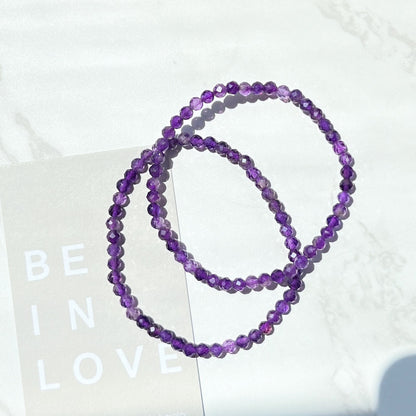 Amethyst Facet Bracelet 4mm 紫水晶