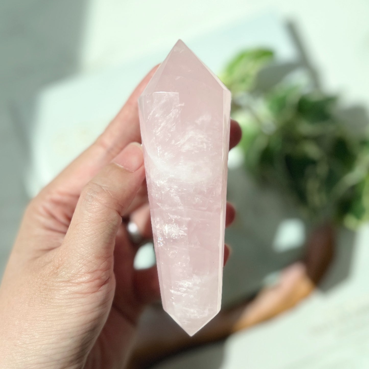 Rose Quartz Vogel (12 Facets) 粉晶