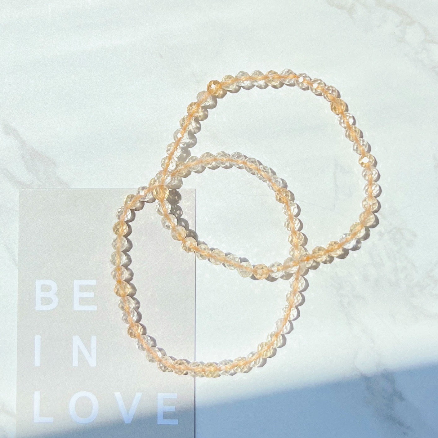 Citrine Facet Bracelet 4mm 黃水晶