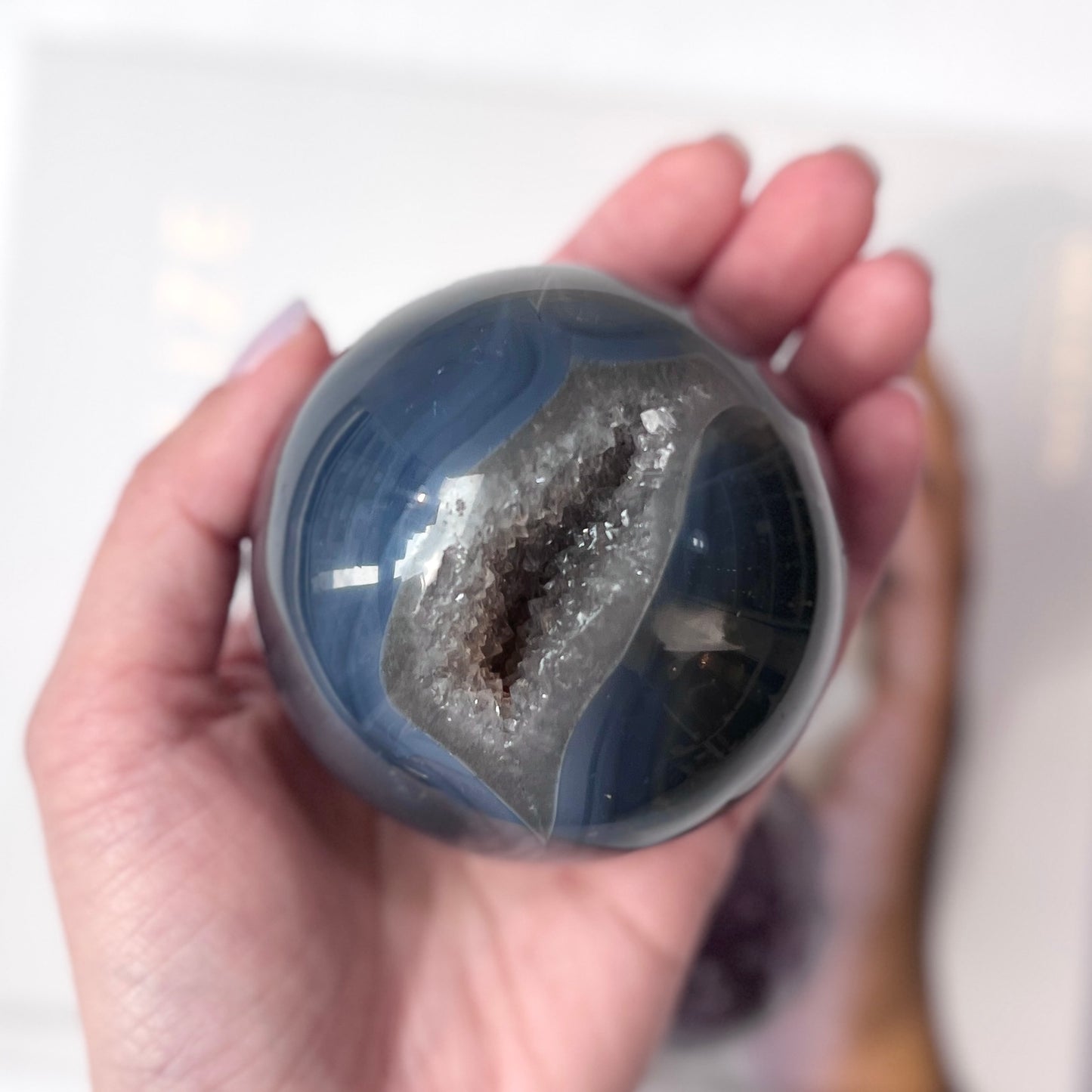 Agate sphere 6.7cm 瑪瑙球