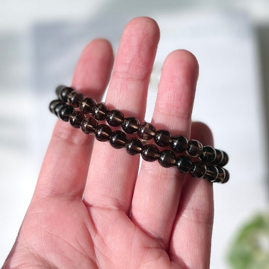 Smoky Quartz bracelet 6mm 茶晶