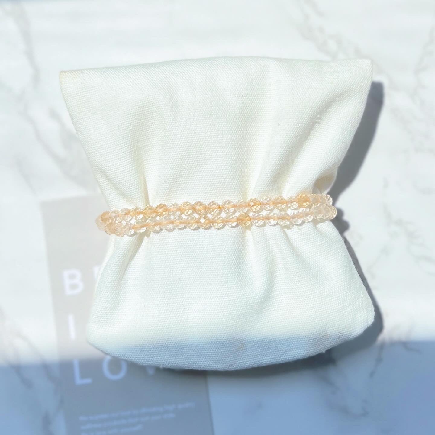 Citrine Facet Bracelet 4mm 黃水晶