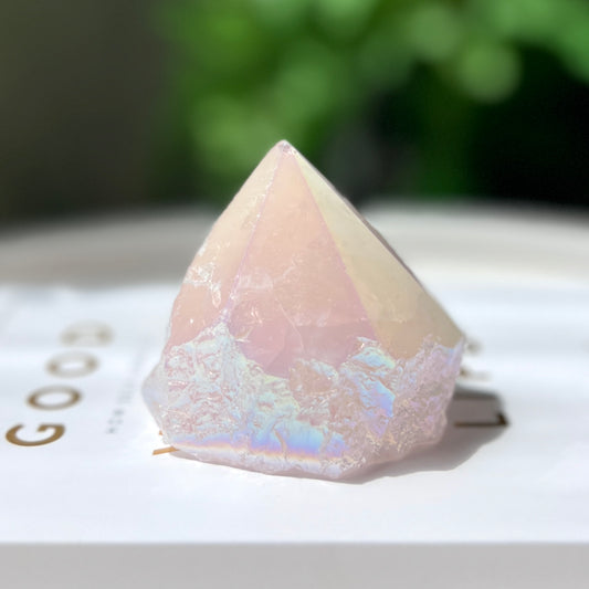 Rose Aura Point 粉晶天使光水晶