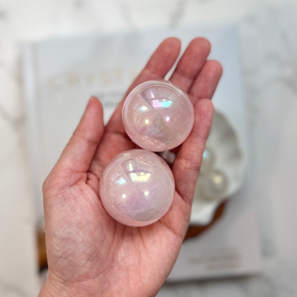Rose Aura Quartz Sphere (AA-S03)